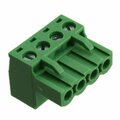 Fci Tj - 5.08- 4P Green W/0 Flange   - Zinc B/M Clamp With Ni Plated Wire Guard Bright Tin- Plated TJ04515600J0G